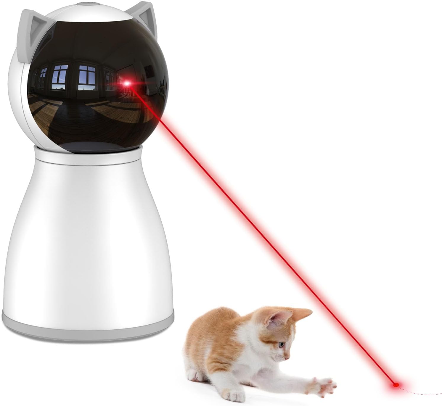 YVE LIFE Automatic Cat Laser Toy – Real Random Trajectory, Motion-Activated, Rechargeable for Indoor Cats
